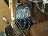 1968-1982 C3 Corvette, Floor Mats Diamond Plate 2pc, 100% Aluminum